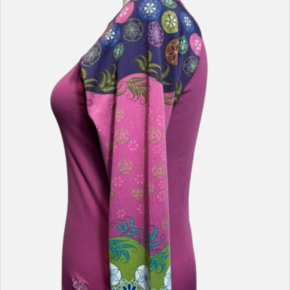 The North Face Rashguard Vapor Wick Printed Baselayer Floral Mosaic Sleeve SZ L - Picture 2 of 13